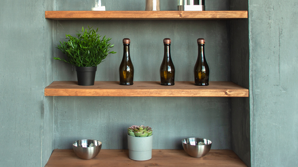 キッチン周りの造作棚